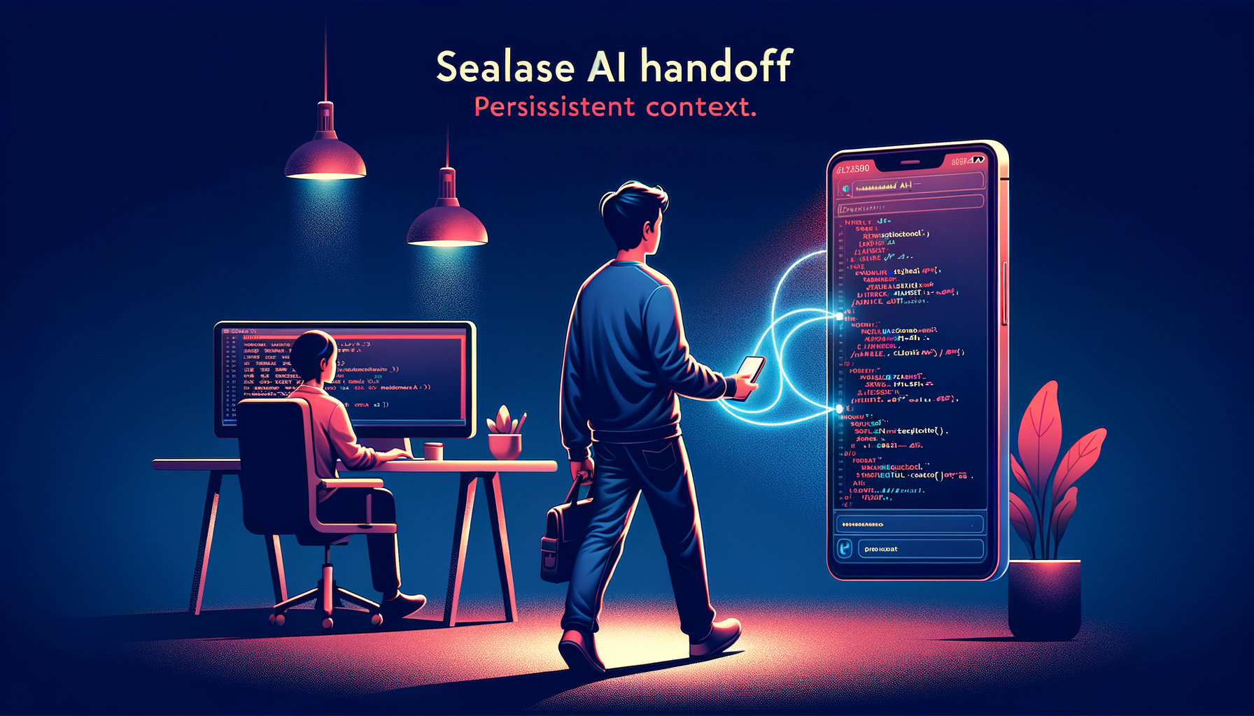 Developer accessing Claude Code session remotely from their phone